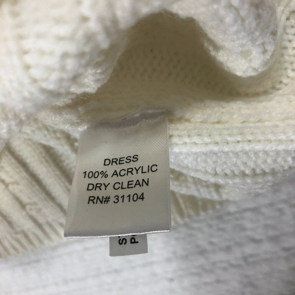 New Directions‎ Women's Size Small White Knit Sweater Dress - Picture 5 of 6